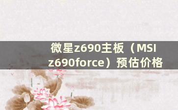 微星z690主板（MSI z690force）预估价格